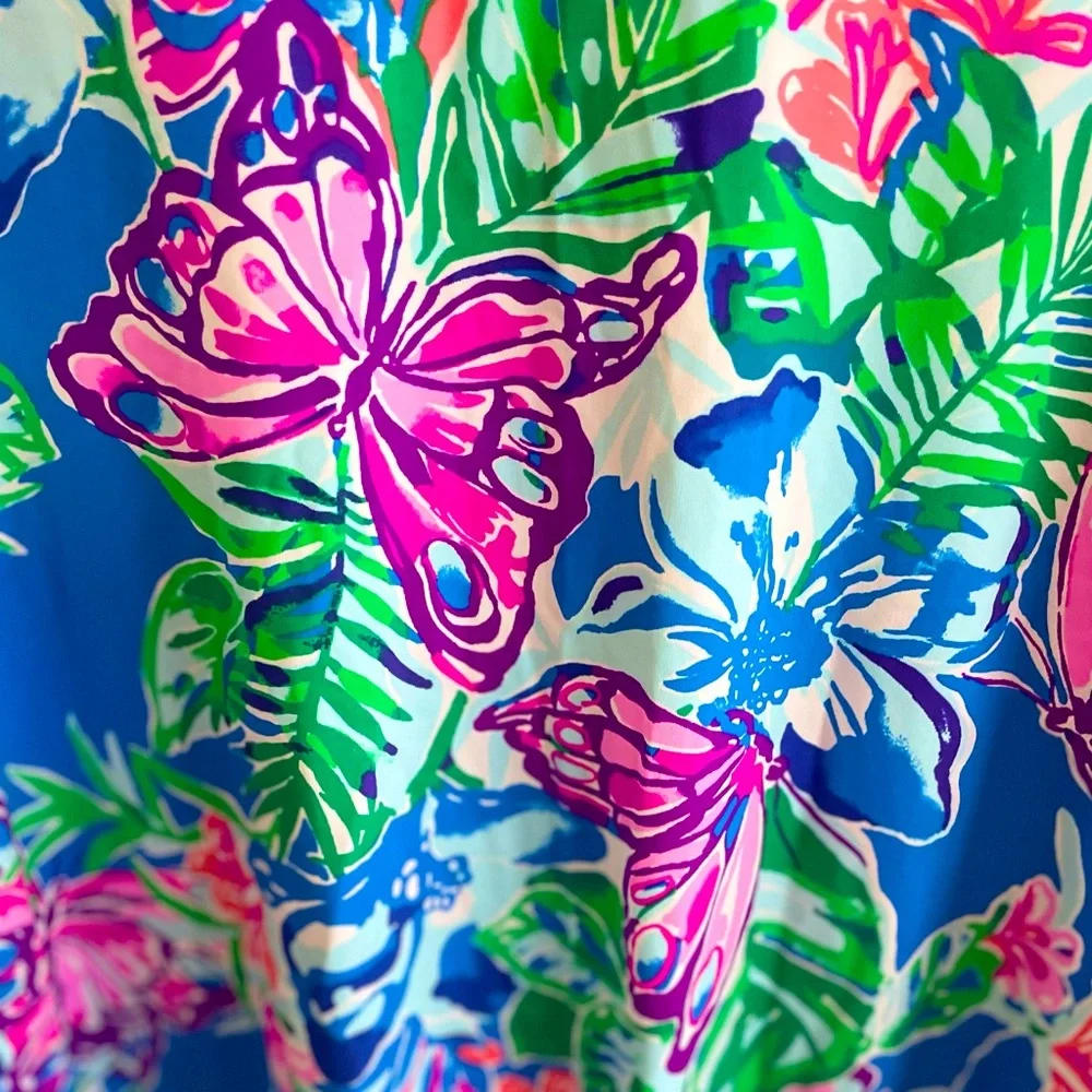 ⭐️⭐️Lilly Pulitzer Cowl Neck/Gator mask Lilshield Long Sleeve50+Dress - Picture 10 of 15